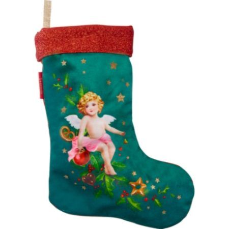 El mitjó per penjar de Nadal ANGEL Christmas Stocking és un bonic detall per decorar casa teva per Nadal. Ideal per amagar els regalets de Nadal. Forrat interior de cotó en vichy vermell i blanc. Medeix 43 cm. de llarg x 18 cm. d' ample. Apta per rentar en rentadora. Si ets amant de la decoració nadalenca, vine a INHALA Cafès i Tes, et sorprendrem amb coses precioses per tu. T'esperem a Portalet, 9 de Granollers, Barcelona.