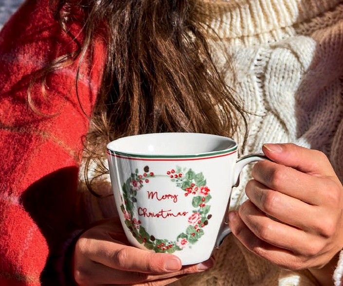 oración Conectado orificio de soplado Comprar Taza Mug "Merry Christmas White" de GreenGate - Inhala
