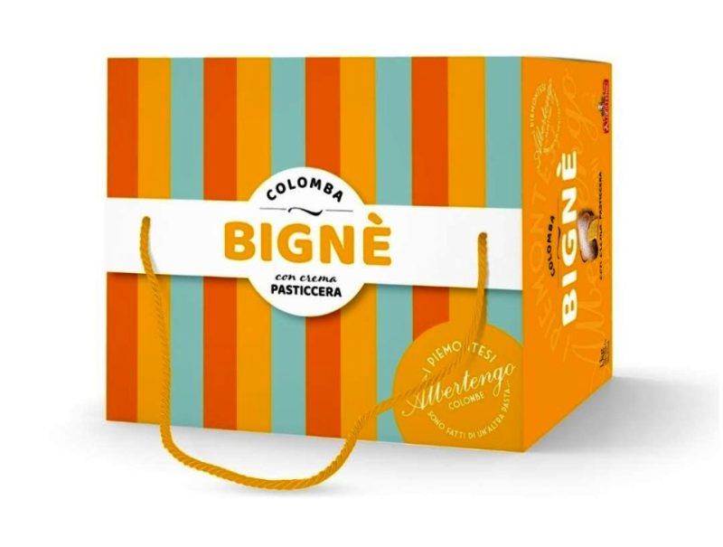 La Colomba BIGNÉ a la Crema Pastissera d' Albertengo pesa 1 kg.  La Colomba és el “Panettone de Pasqua” i és molt tradicional a Italia per Pasqua.  És la versió de primavera del panettone italià, és molt esponjosa.  A INHALA fa molts anys que arriba per aquesta època de l’ any, protagonista de sobretaules, també és ideal en un bon esmorzar o berenar acompanyant un bon cafè, te o infusió.  Enguany també hem apostat per la Colomba al Cioccolato i també per la novetat Colomba a la Crema de Festuc totes dues són espectaculars.  Pes net: 1 kg.  Es tracta d’ un producte artesà 100%, elaborat a Italia.