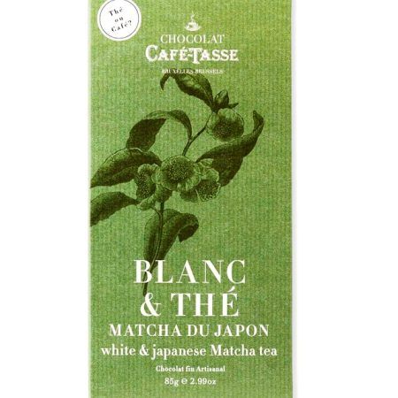 La rajola de Xocolata blanca amb MATCHA de Café-Tasse és senzillament....espectacular! Pes net: 85 grams. Aquesta xocolata és molt especial per nosaltres ja que pot acompanyar un regal amb algun dels tes o infusions de la nostra selecció. Mira quines altres xocolates tenim! Aquesta xocolata és elaborada per Café-Tasse, exclusiu xocolater belga que ens encanta des de fa molts anys. A INHALA Cafès i Tes, Portalet, 9, Granollers, Barcelona. Ingredients: sucre, llet sencera en pols, mantega de cacau, Matcha Tzuki tea (1,88%), emulsificant (lecitina de soja), vainilla. Pot contenir: ou, fruits secs, sèsam i gluten.