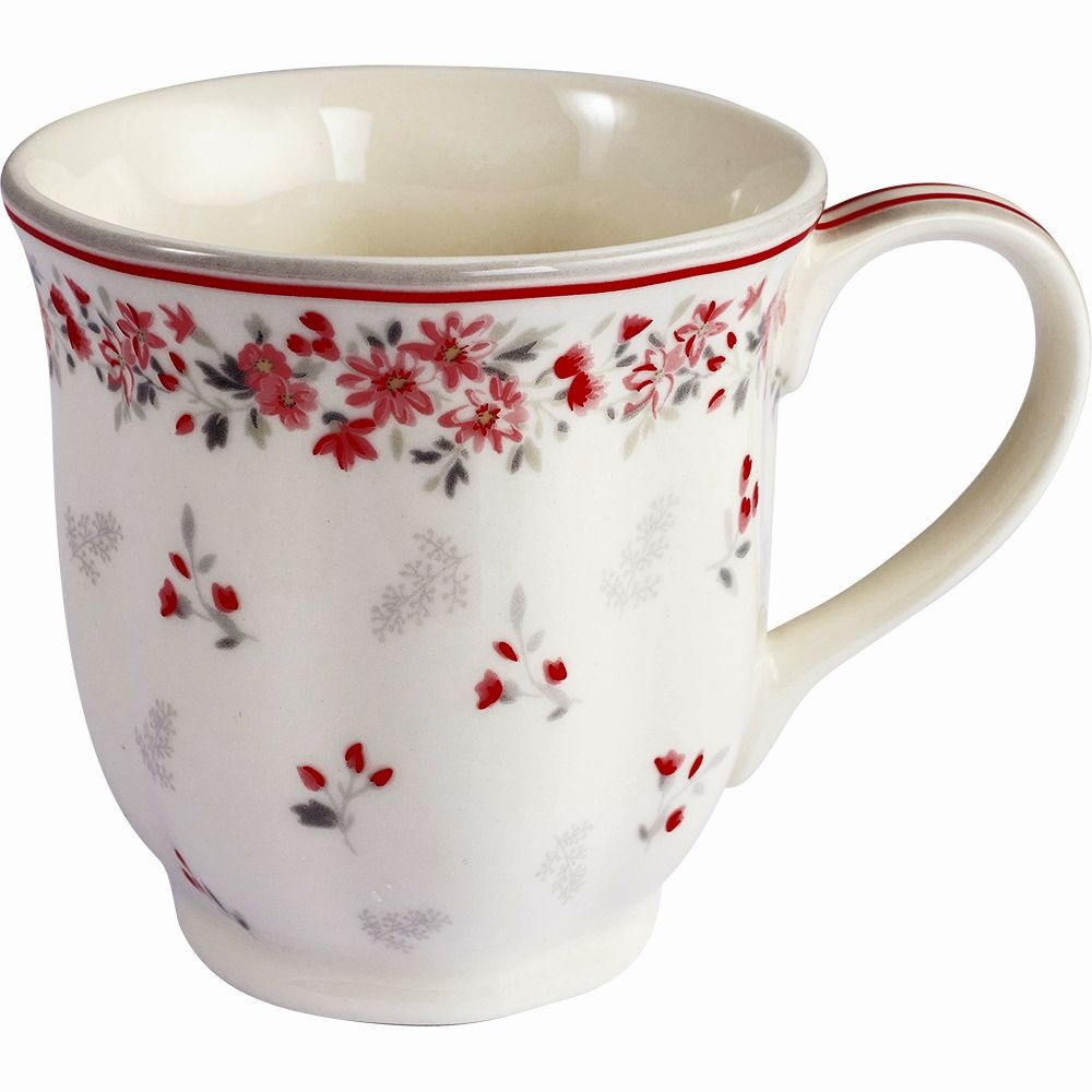 La tassa Tea mug EMBERLY White forma part de la nova col.lecció de GreenGate per aquesta Tardor-Hivern'2023 també el seu plat petit de porcelana que li fa joc per a que el teu moment de tes i cafès sigui ben elegant.

Té una capacitat de 250 ml.

Medeix 8,5 cm. x 9 cm.

És ideal per combinar amb el nou latte cup Inside amb les floretes per dins de la tassa i altres estampats florals.

Apta per rentaplats i microones.

A INHALA Cafès i Tes som punt de venda de GreenGate, ens pots trobar a Portalet, 9 de Granollers, Barcelona.
