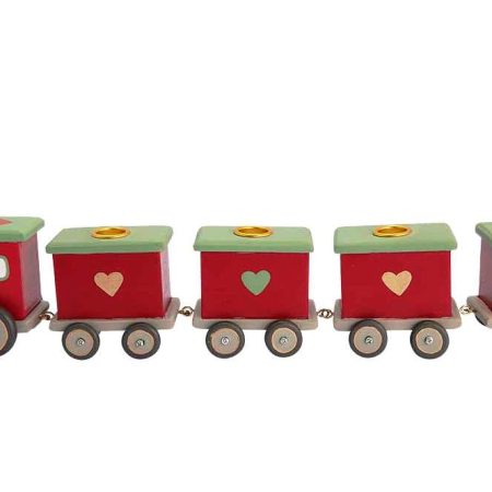 El tren de fusta per 4 espelmes d'Advent "Abella Red" de GreenGate fa conjuntt amb la tassa Latte cup "Home for Xmas" White de GreenGate.

Aquest tren NO inclou les 4 espelmes.

Medeix 40 cm. de llarg.

Aquest tren és un element decoratiu que crea ambient nadalenc junt amb moltes de les tasses de GreenGate com les de la col.lecció Alice en vermell, verd fosc, gris, etc. i també amb altres estampats i ambientar els teus moments de tes i cafès.

A INHALA Cafès i Tes som punt de venda de GreenGate, ens pots trobar a Portalet, 9 de Granollers, Barcelona.