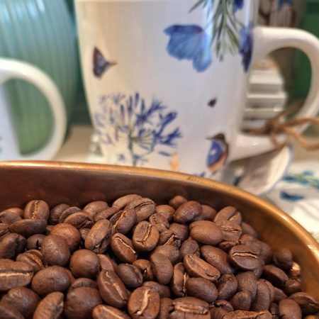 Café Arábica de MÉXICO Oaxaca "Pluma Hidalgo" Sierra Norte acabado de tostar, lo servimos en grano y lo podemos moler a tu gusto según tu cafetera.

¿Vamos a México?

Deixa't transportar amb les aromes i sabors d'aquest cafè tan especial pel seu equilibri en acidesa i cos, el caracteritza un punt de dolçor que el fa molt agradable per preparar en qualsevol mètode.

Oaxaca és el quart estat de México en producció de café després de Chiapas, Veracruz i Puebla.

Sierra Norte és una de les principals regions i Pluma Hidalgo és la zona "denominació d'origen" on creix aquest cafè entre muntanyes i rierols, a uns 1200 metres d'altitud.

Reserva de la Natura amb molta diversitat.

Viatjar des de la teva tassa, això és magnífic, no creus?

La tassa de floretes és de la nova col.lecció de Primavera.

Un pack ideal per regalar.

En INHALA vas a encontrar una selección de cafés recién tostados, déjate seducir por sus aromas.